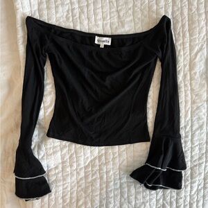 Women's Black Off-Shoulder Top